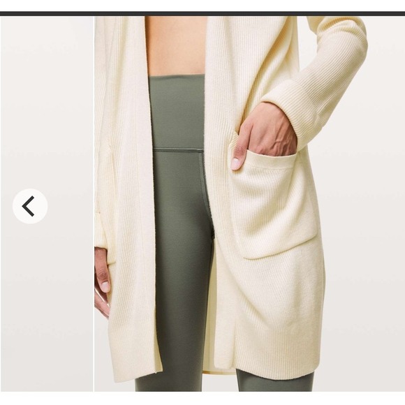 Lululemon Still At Ease Wrap Sz 12 cardigan comfy preppy yoga - Picture 2 of 9